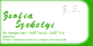 zsofia szekelyi business card